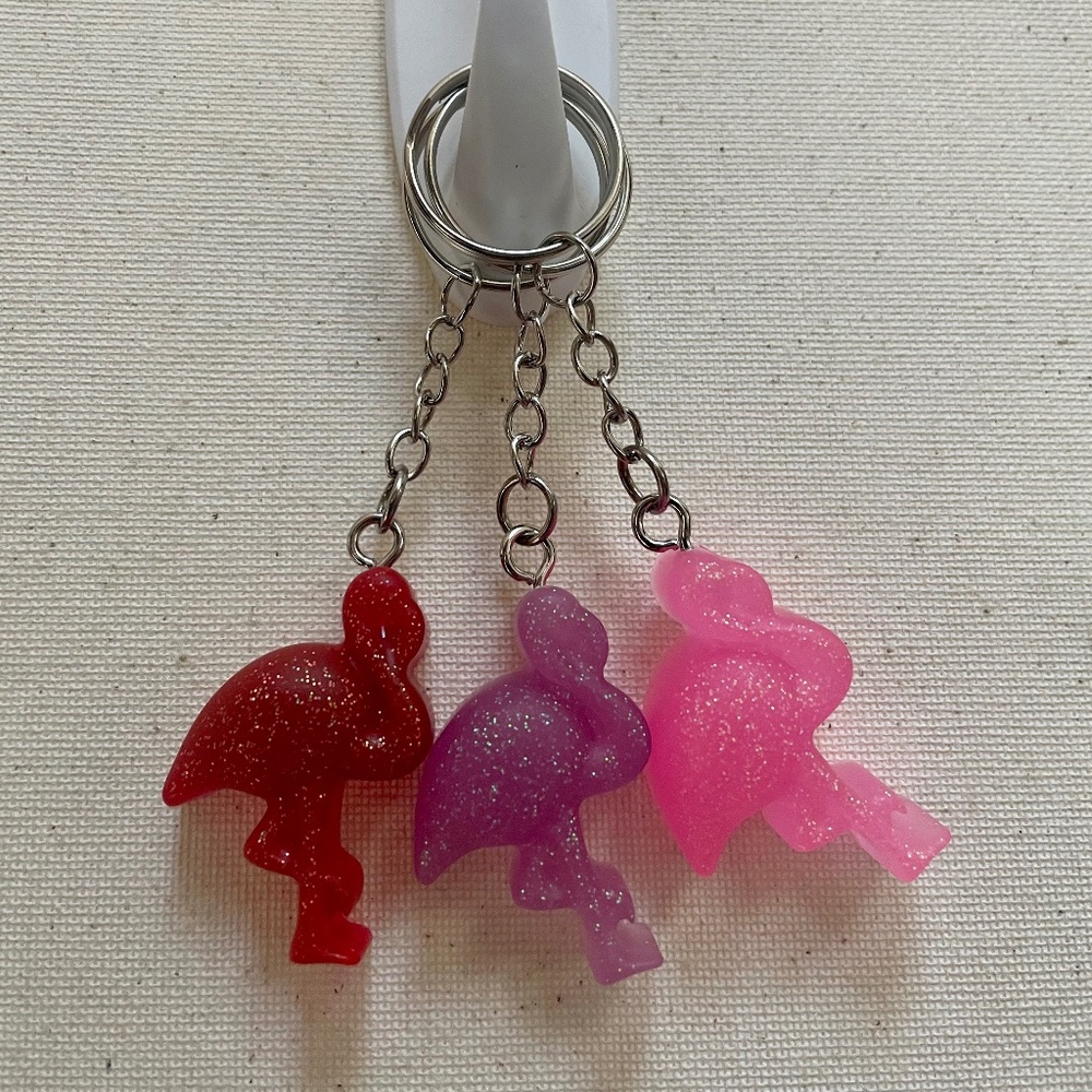 Pink Flamingo Keychain (single keychain)